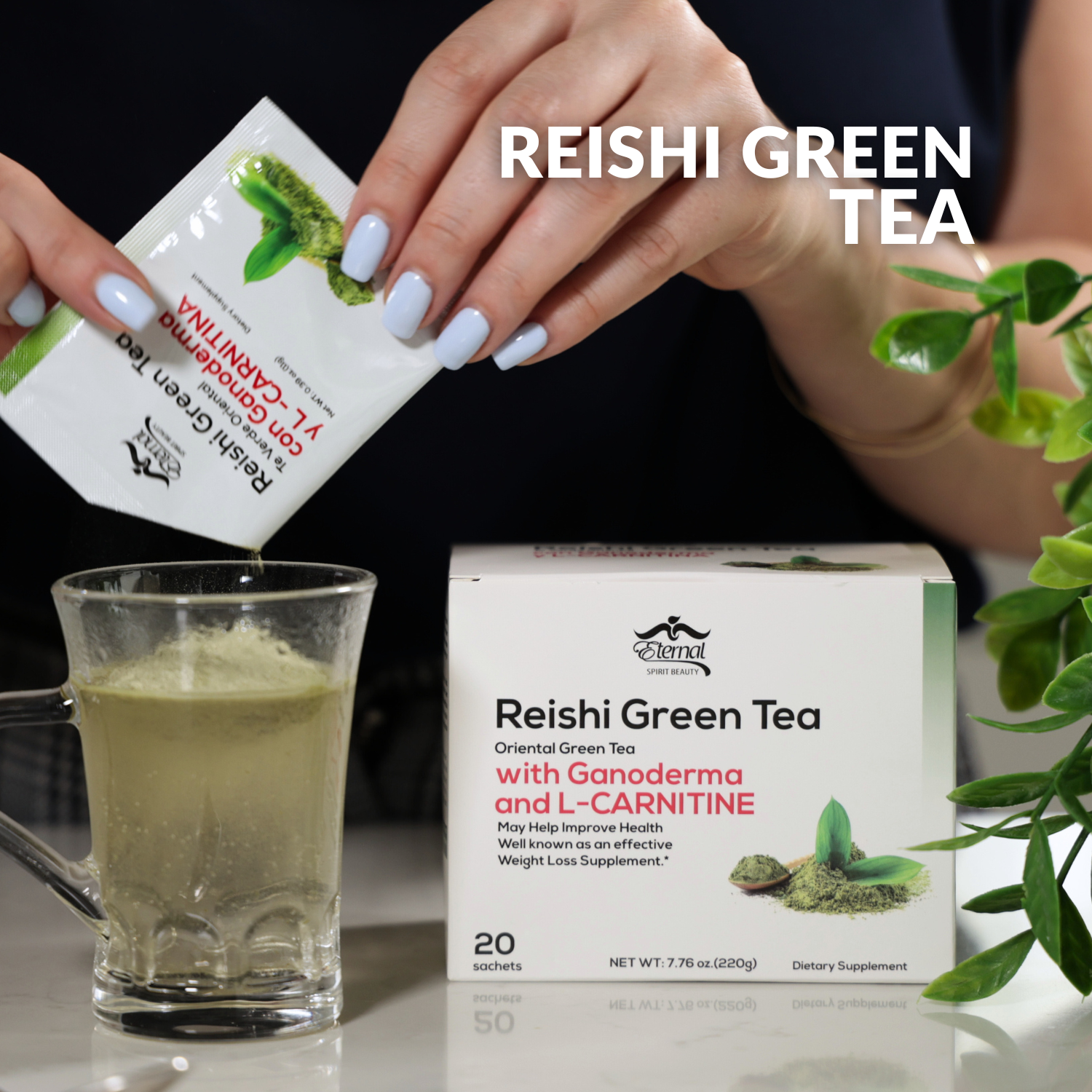 reishi green tea with ganoderma and l carnitine Eternal Spirit beauty- Combo Coffee With Green Tea Reishi Ganoderma & L- Carnitine Gourmet No Sugar Added Nutrition Blend